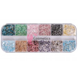 Decoratiuni pentru unghii DC022 din scoica naturala colorata